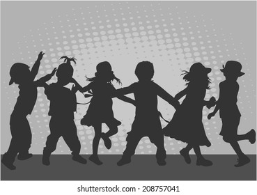 children silhouette
