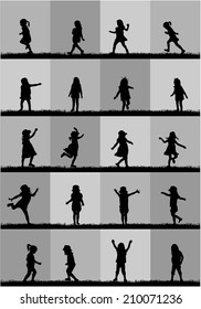 children silhouette