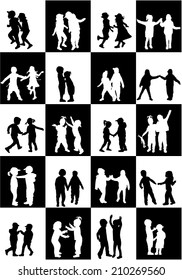 children silhouette
