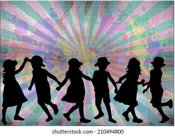 children silhouette