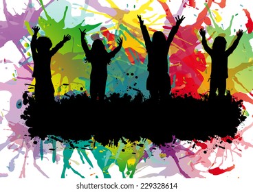 children silhouette 