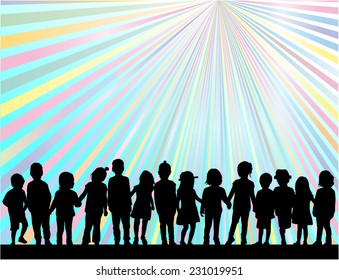 children silhouette