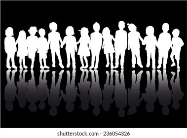 children silhouette
