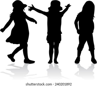 children silhouette