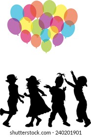 children silhouette