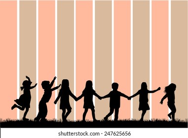 children silhouette
