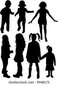 Children   -  silhouette