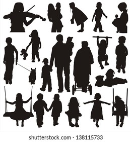 Children silhouettes