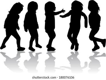 Children silhouettes