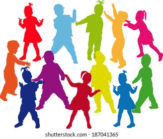children silhouettes