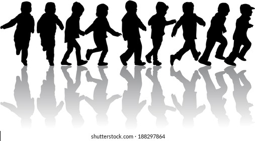children silhouettes