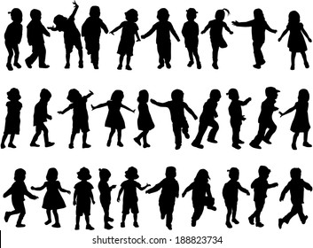 children silhouettes