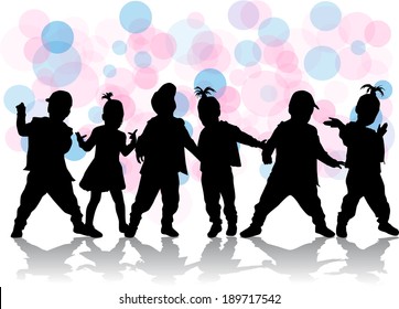 children silhouettes