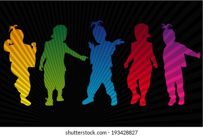 children silhouettes