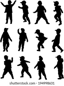 children silhouettes