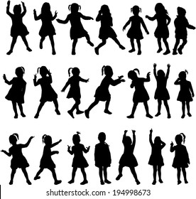 children silhouettes