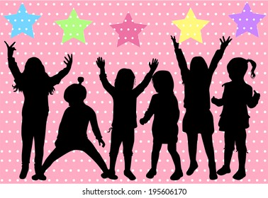 children silhouettes