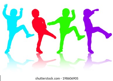 Children silhouettes