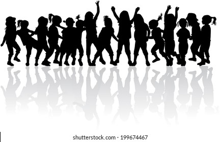 Children silhouettes