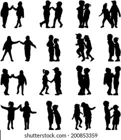 children silhouettes 