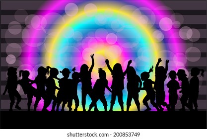 children silhouettes