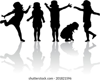 Children silhouettes