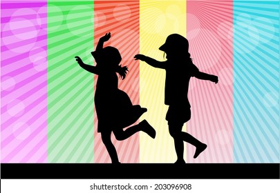 Children silhouettes