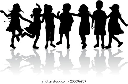 Children silhouettes