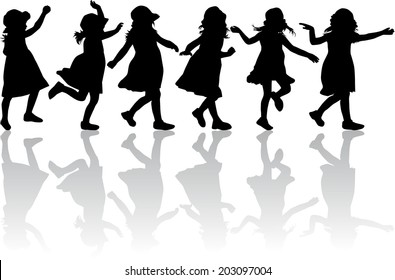 children silhouettes 