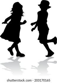 children silhouettes