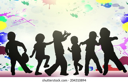 Children silhouettes