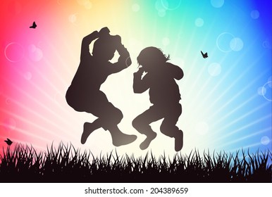 Children silhouettes