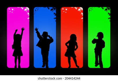 Children silhouettes