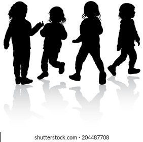 Children silhouettes