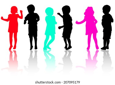 Children silhouettes