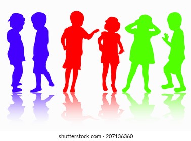 Children silhouettes