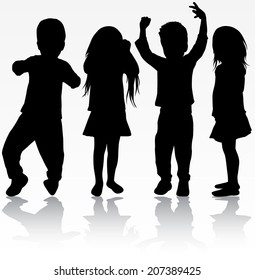 Children silhouettes