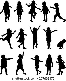 children silhouettes