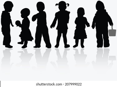 Children silhouettes