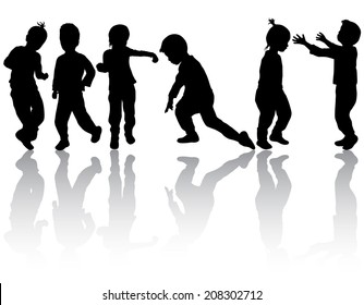 Children silhouettes
