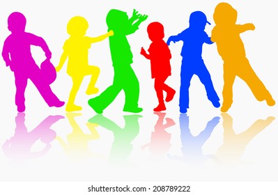 Children silhouettes