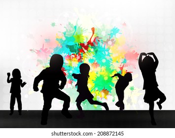 Children silhouettes