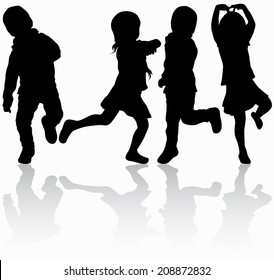 Children silhouettes