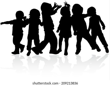 Children silhouettes