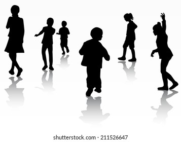 Children silhouettes