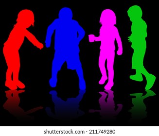 children silhouettes