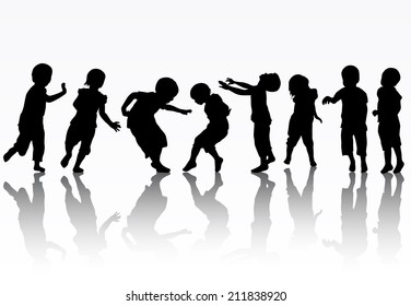Children silhouettes