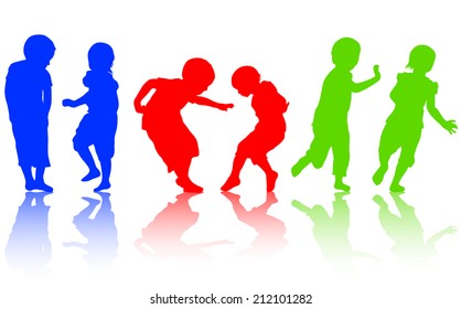 Children silhouettes