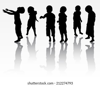 Children silhouettes