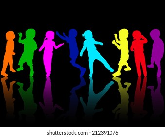 Children silhouettes